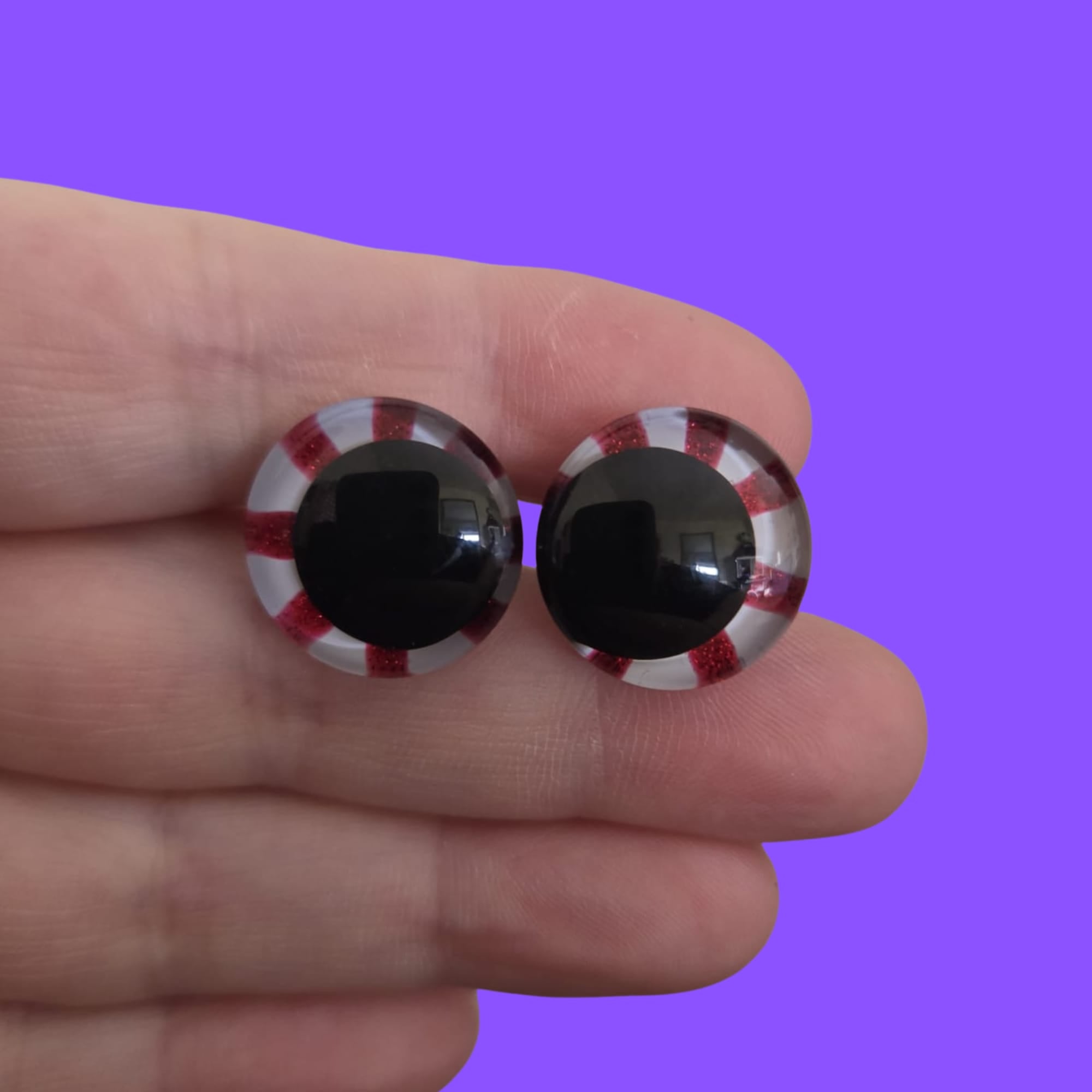 18mm Candy Cane Eyes (Sinker)