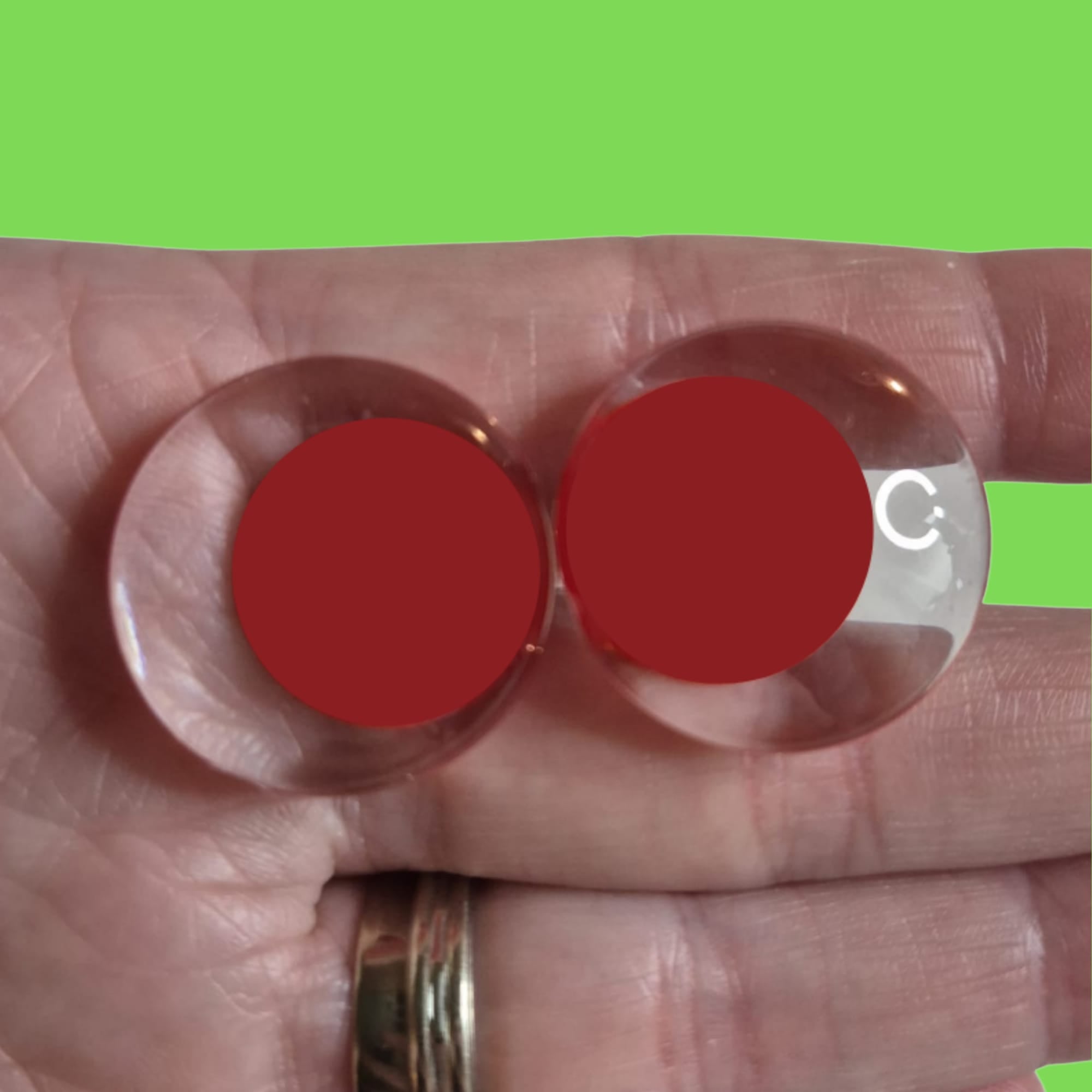 25mm *Red* Glitter/Colour or Custom Handpainted (Sinker)