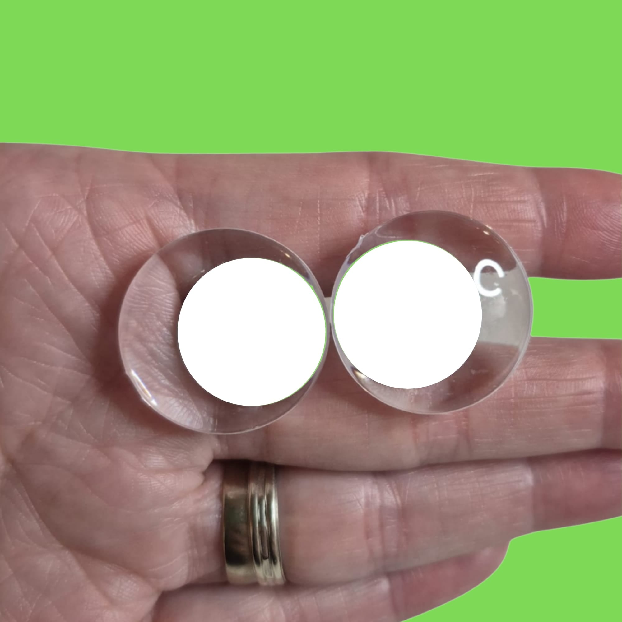 25mm *White* Glitter/Colour or Custom Handpainted (Sinker)